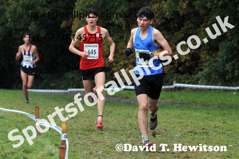 Mens Under-17s 2023 National Cross Country Relays, Berry Hill Park, Mansfield.  Photo: David T. Hewitson/Sports for All Pics